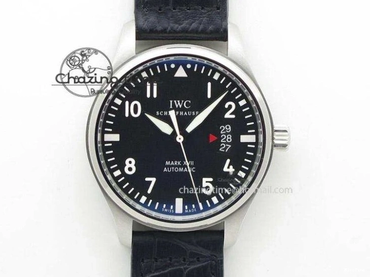 MIROTIME 1221 Mark XVI 1:1 Best Edition MK Maker SS Black Dial A2892 On Black Leather Strap Chic 7371